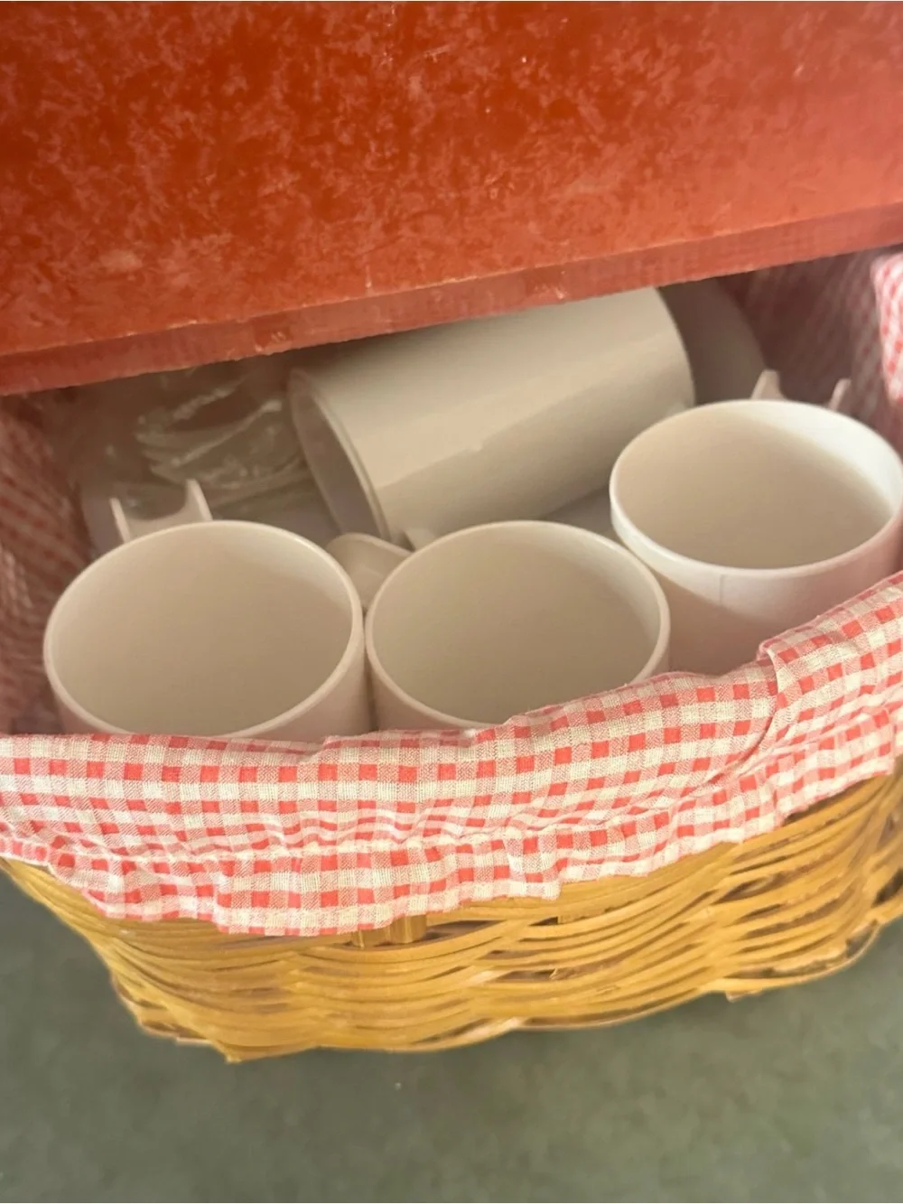 RARE Vintage 1970s Wicker Picnic Basket Set - 95% Complete Service for 4 Retro